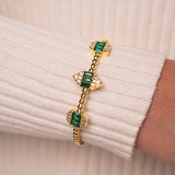 Cuff Bangle CZ Open