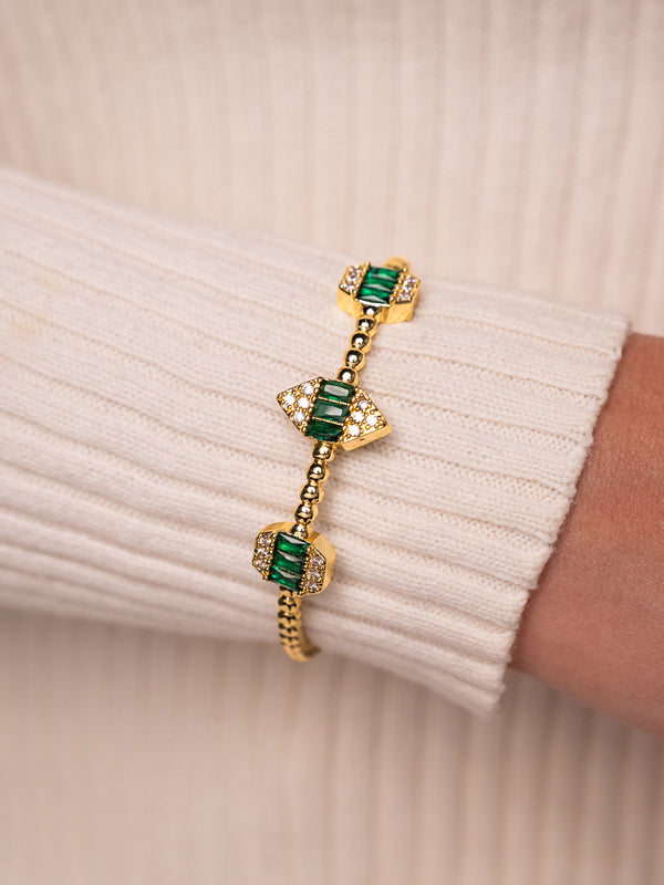 Cuff Bangle CZ Open