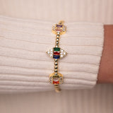 Cuff Bangle CZ Open