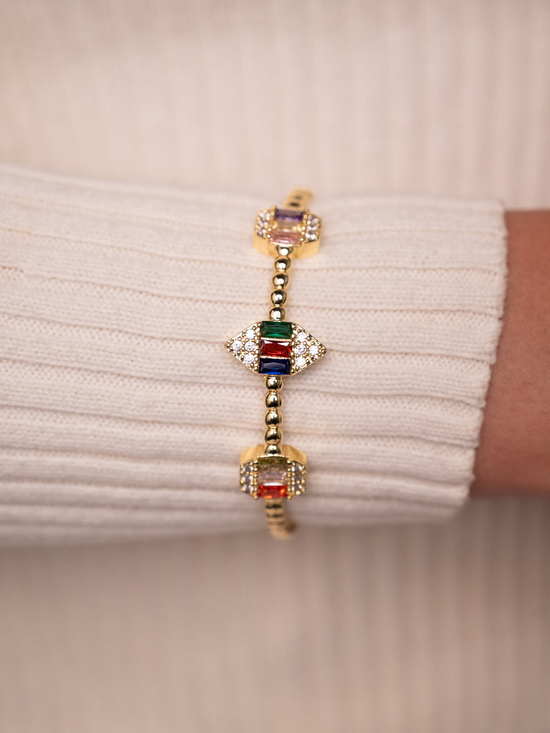 Cuff Bangle CZ Open