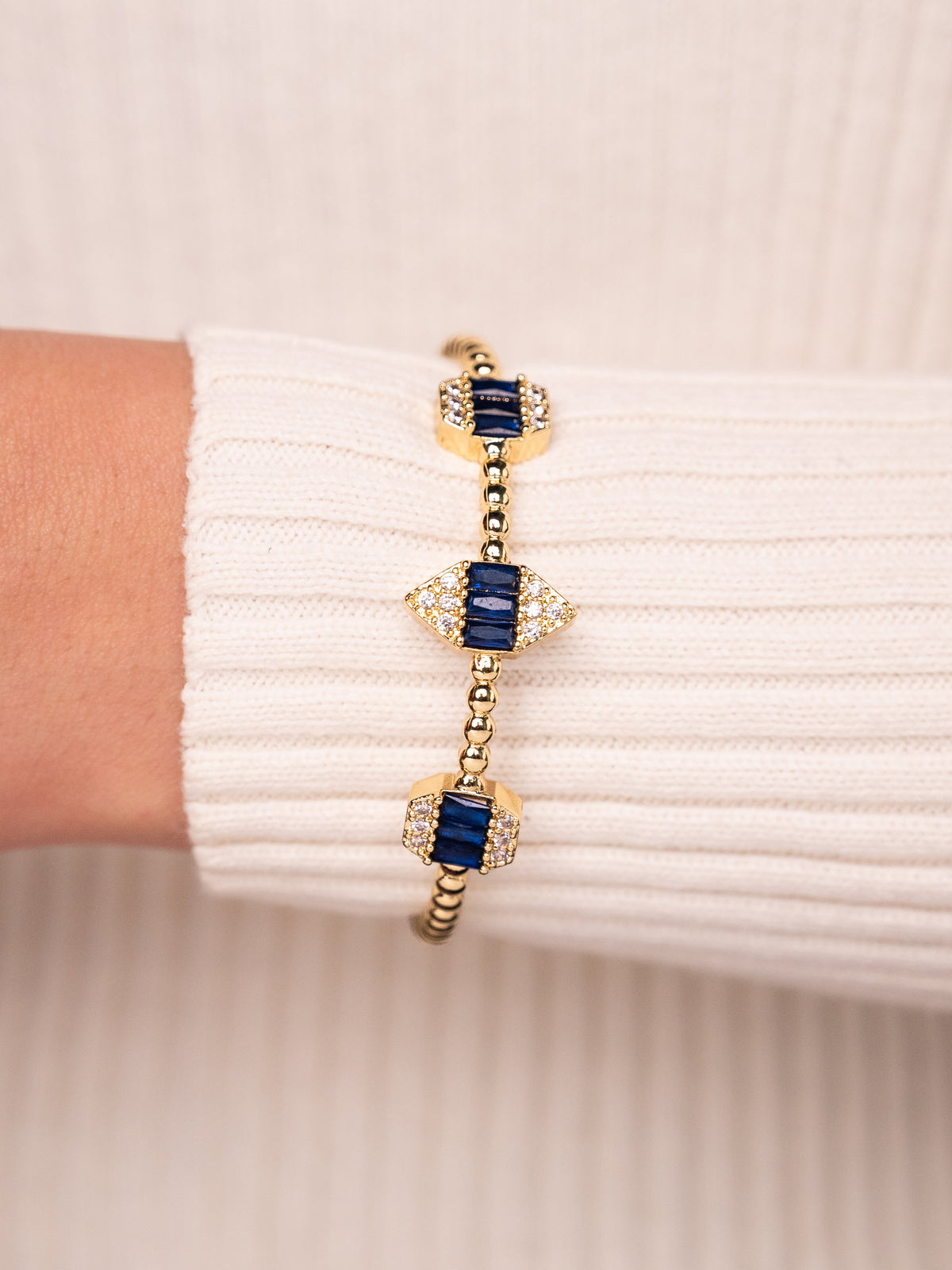 Cuff Bangle CZ Open