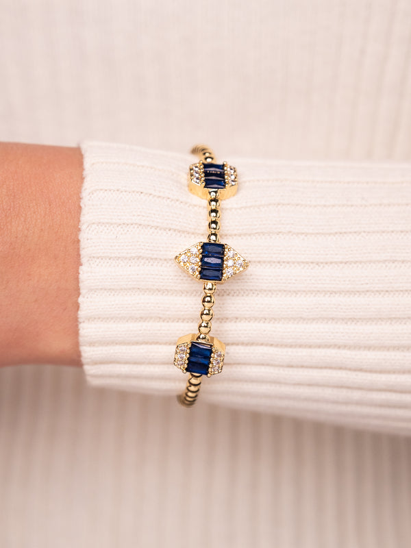 Cuff Bangle CZ Open