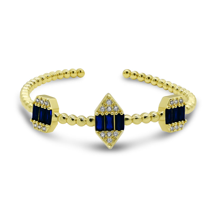 Cuff Bangle CZ Open