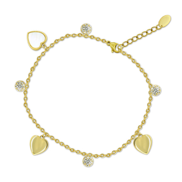 Enamel Heart Charm Chain