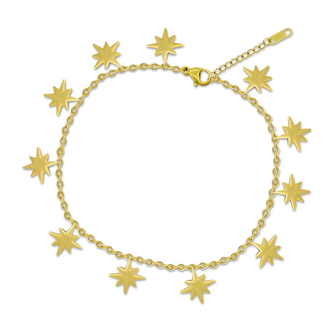 Star Charm Chain Bracelet | 18k Gold Plated