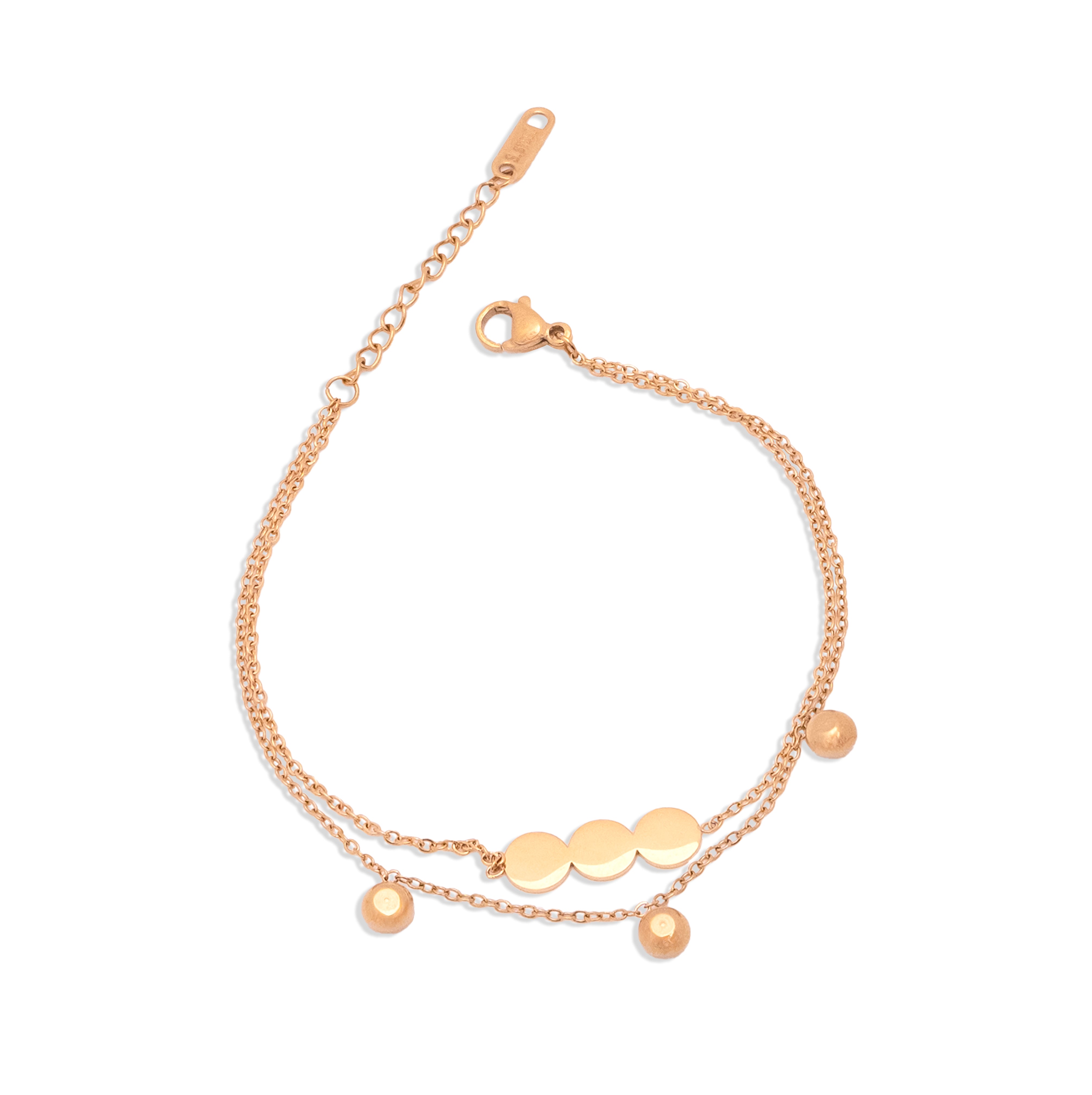 Simple Layered Chain Bracelet | 18k Gold Plated