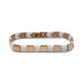 Minimalist White & Rose Gold Link