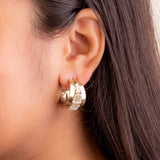 Golden Rhinestone Hoops