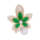 Green Agate Lotus Flower
