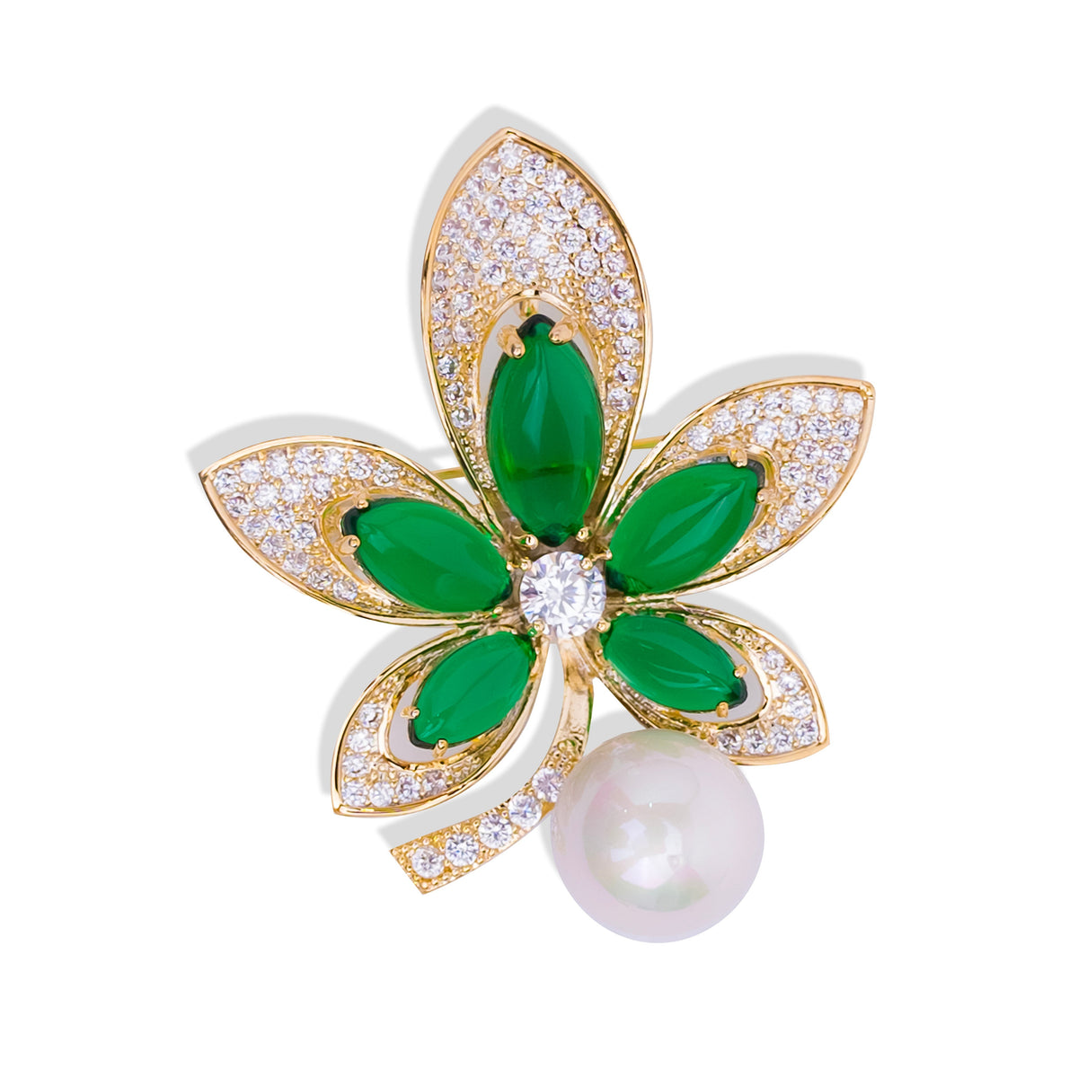 Green Agate Lotus Flower