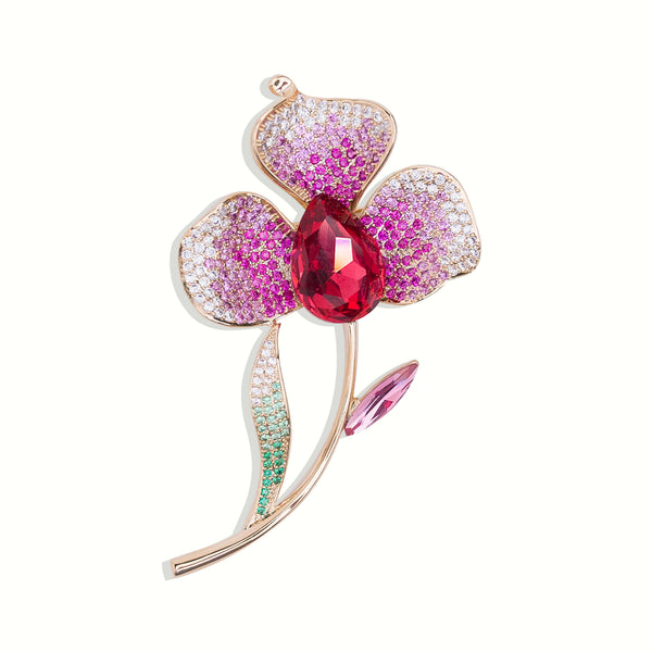 Pink CZ Floral