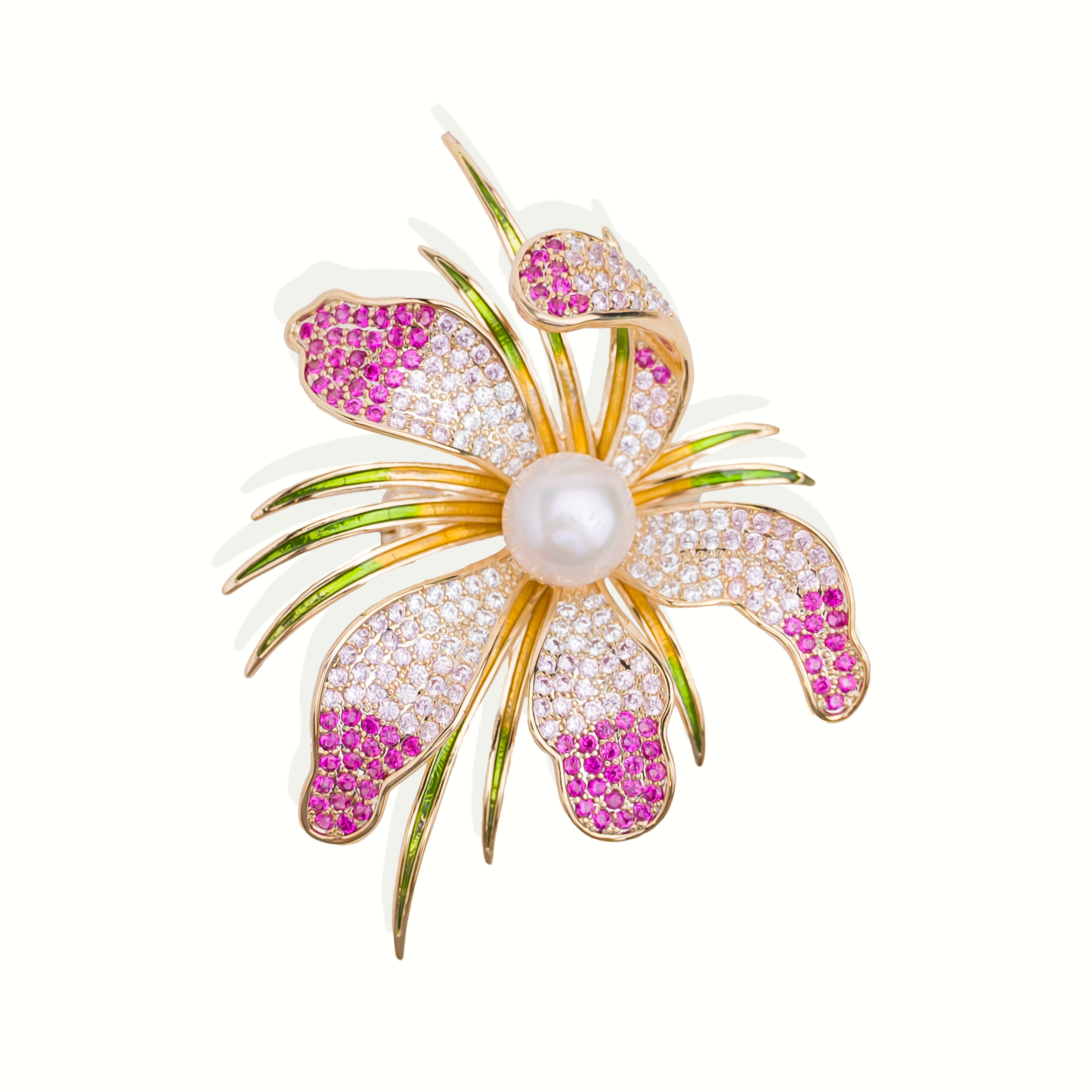 Orchid Brooch Pin