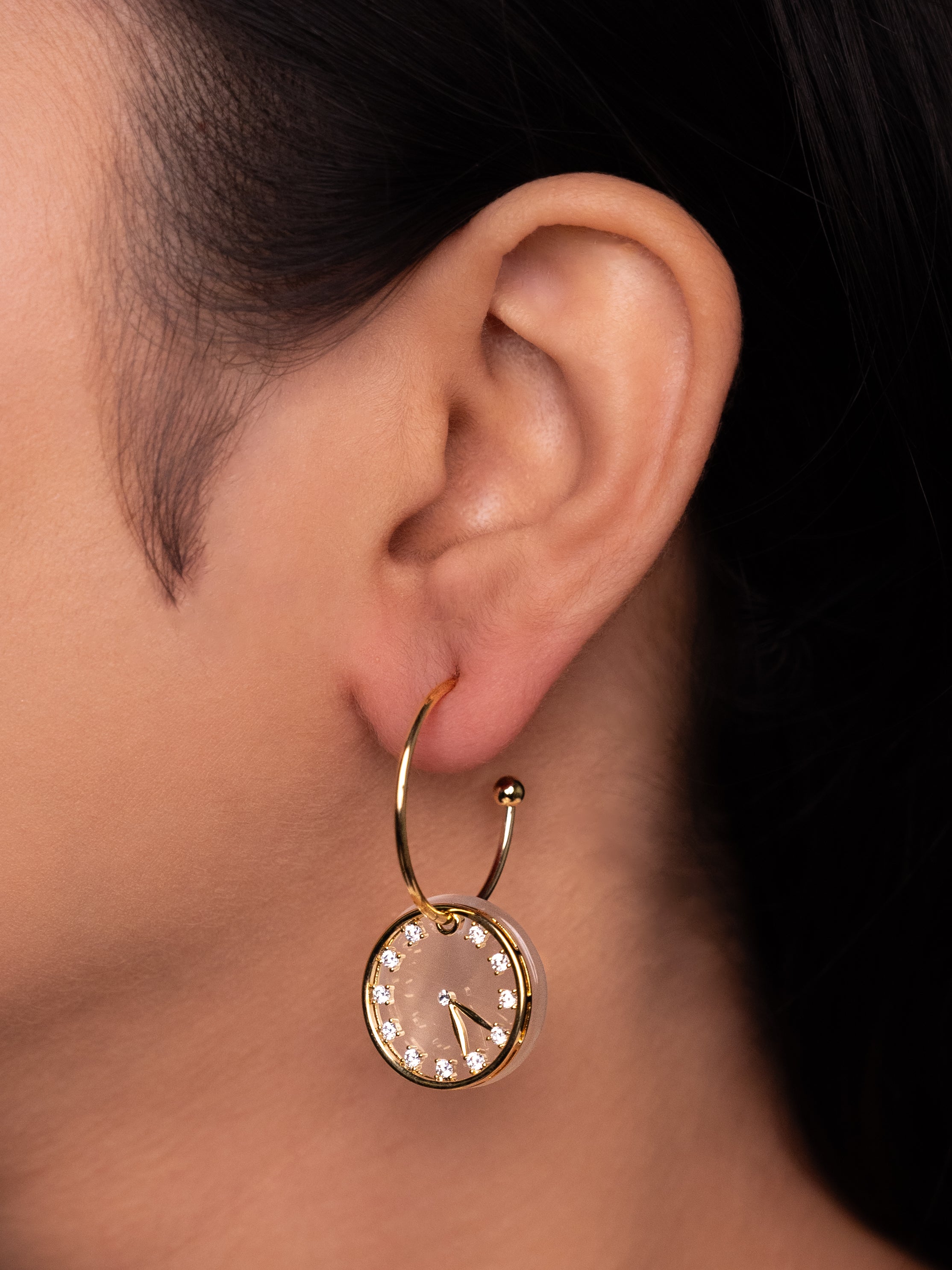 Clock Design Shiny Rhinestone