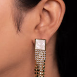 Studded Block Tasseled Drop