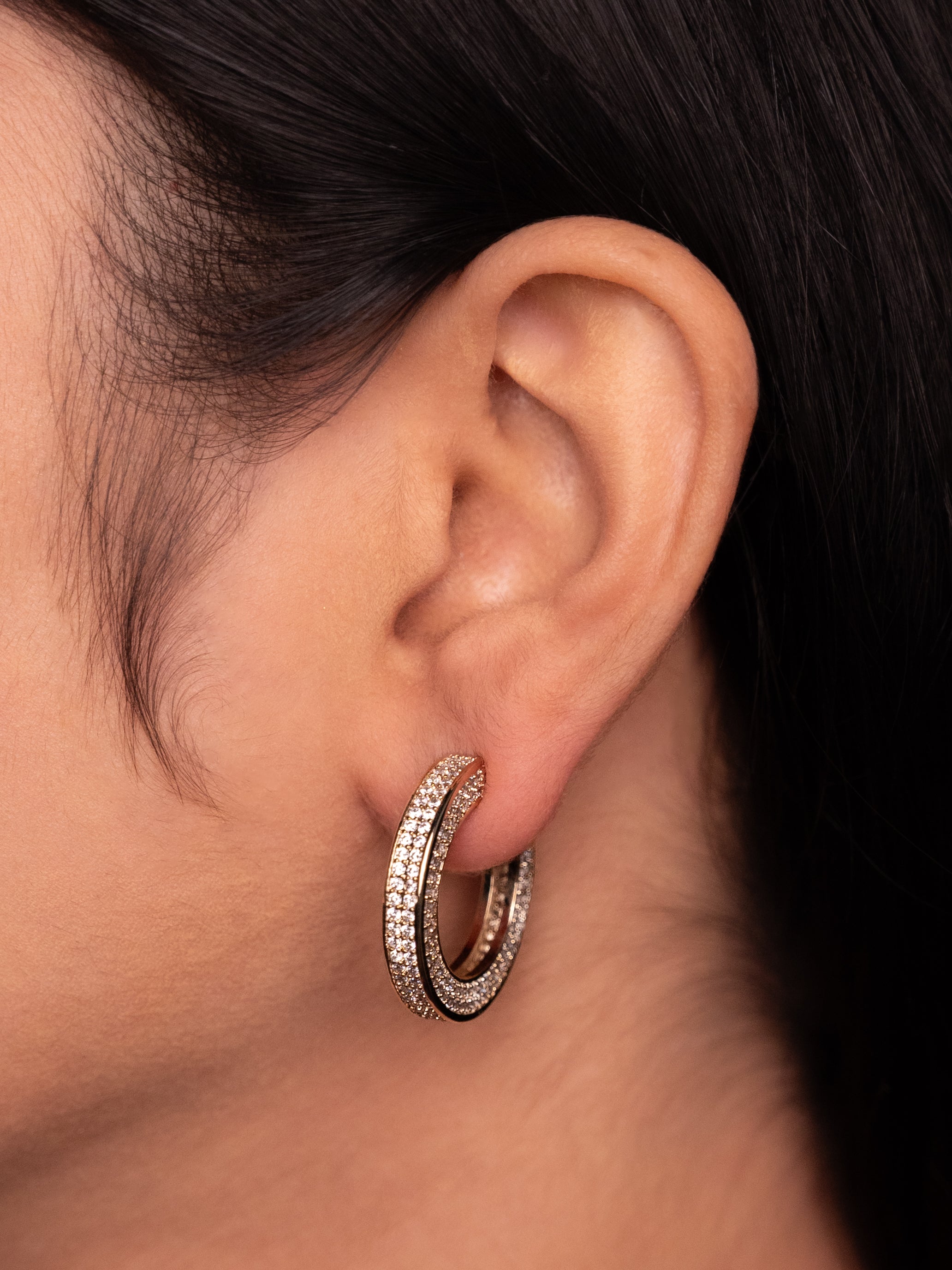 Infinite Light Diamond Hoops Earrings