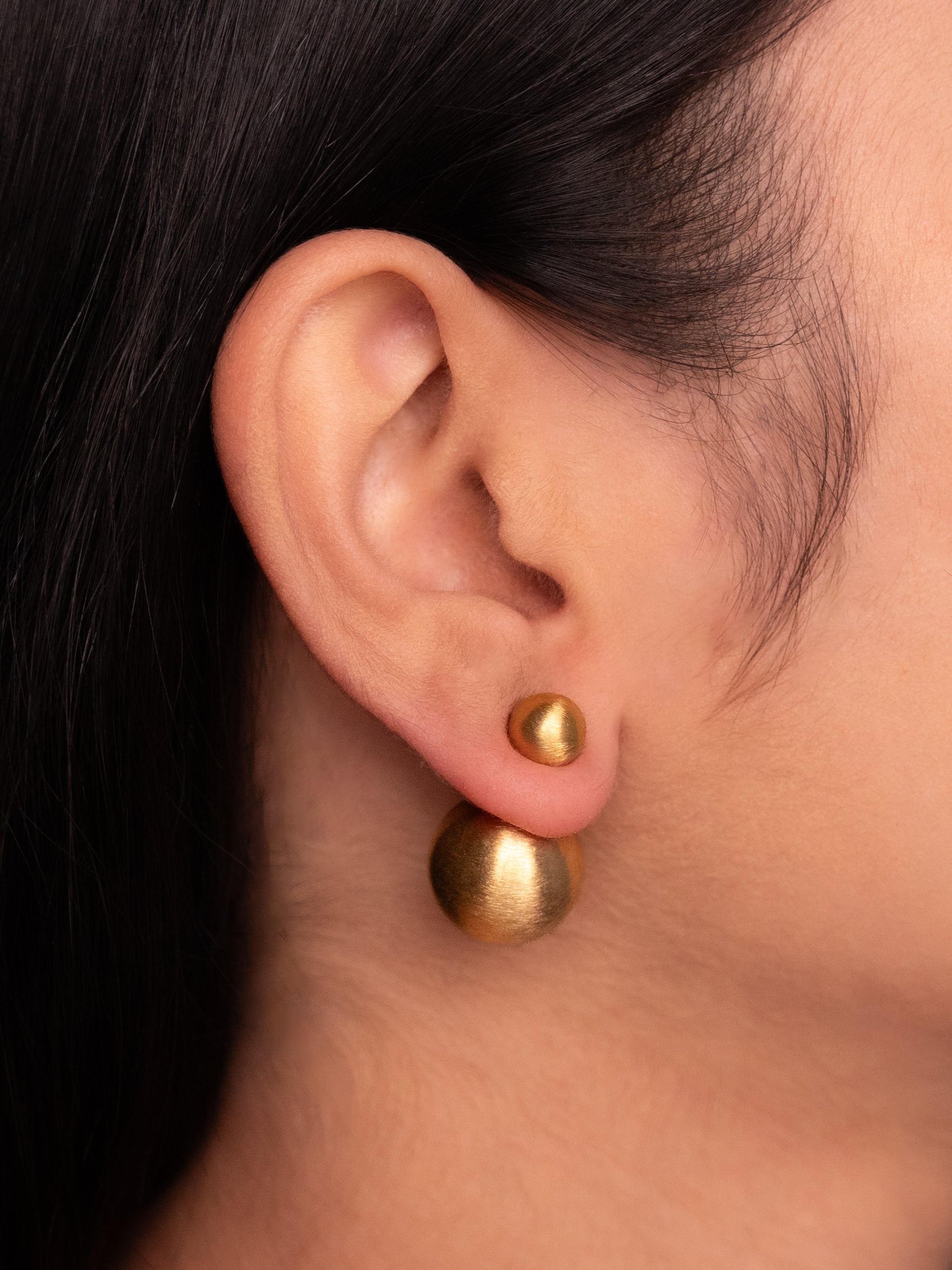 Double Sided Plain Earrings | Gold/Silver Polish