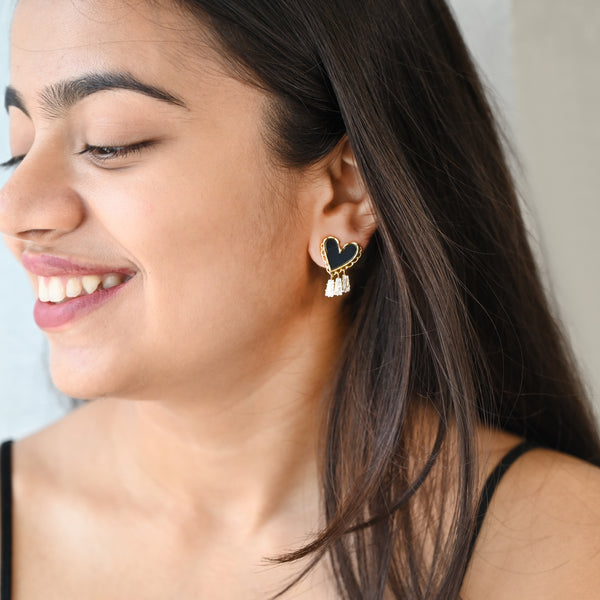 Enamel Heart Stud