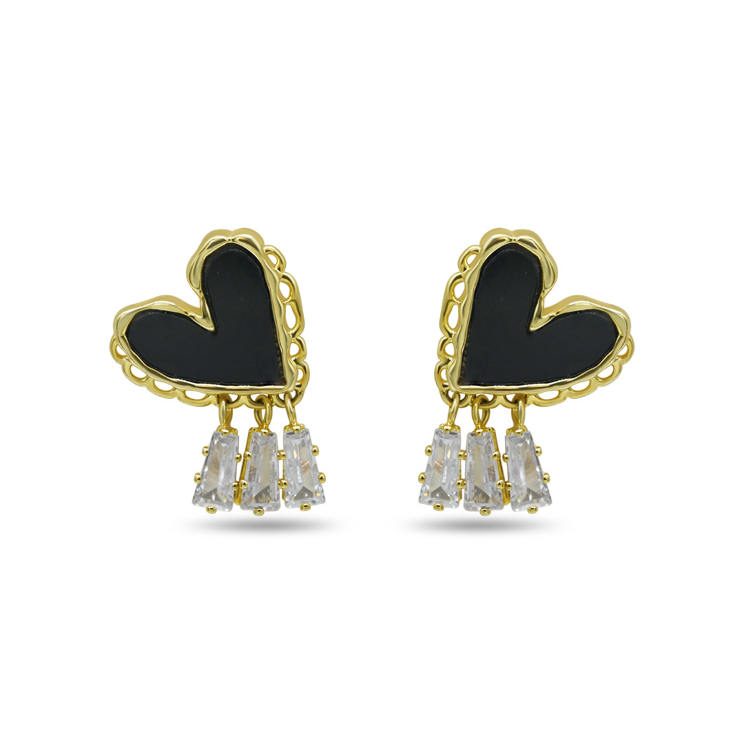 Enamel Heart Stud