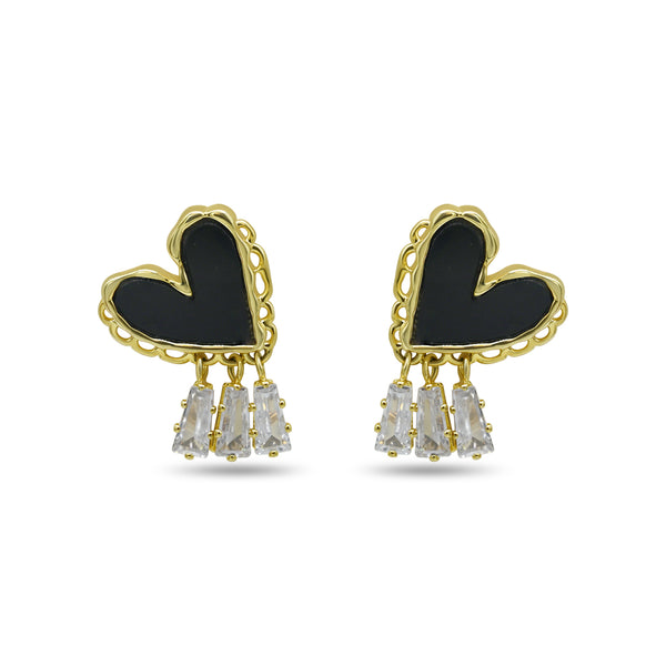 Enamel Heart Stud