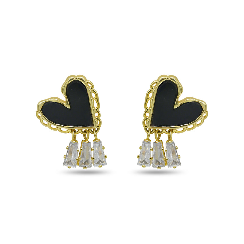 Enamel Heart Stud