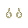 Wavy Diamond Circle Drops