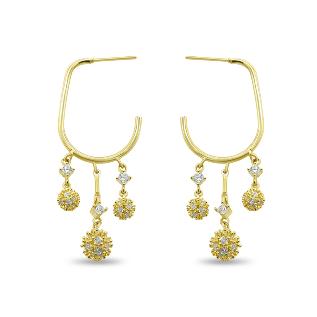 Flapper Girl Pearl Hoops