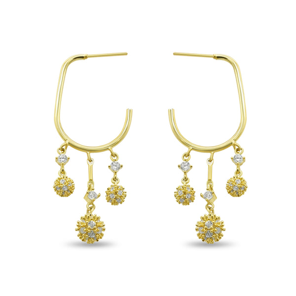 Flapper Girl Pearl Hoops