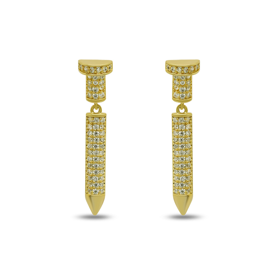 Nail Earrings | 18k Gold Plated