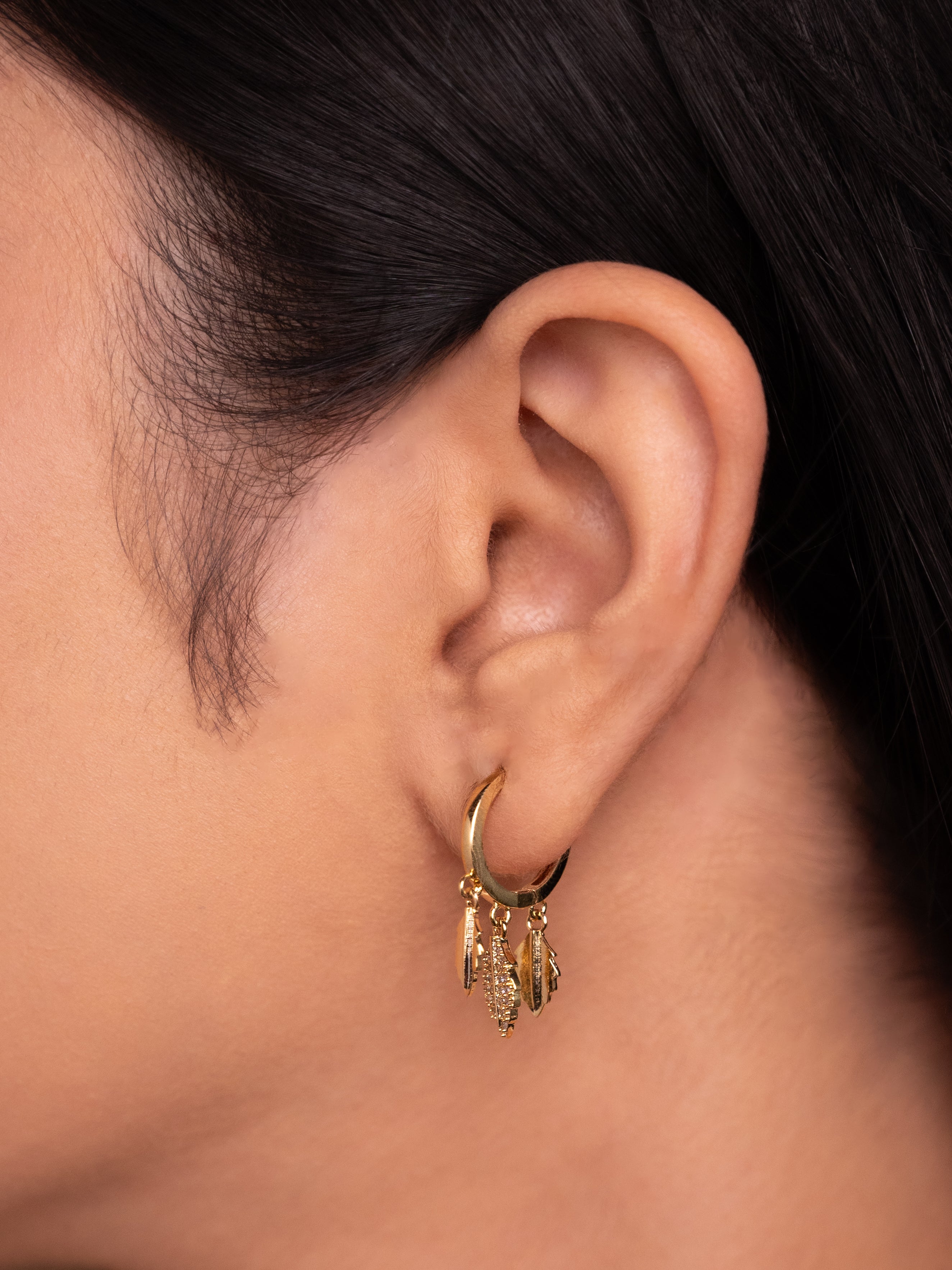 Gold Boho Earrings | 18k Gold Plated