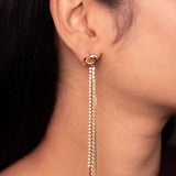 Contemporary Knot Long Tassel Drop
