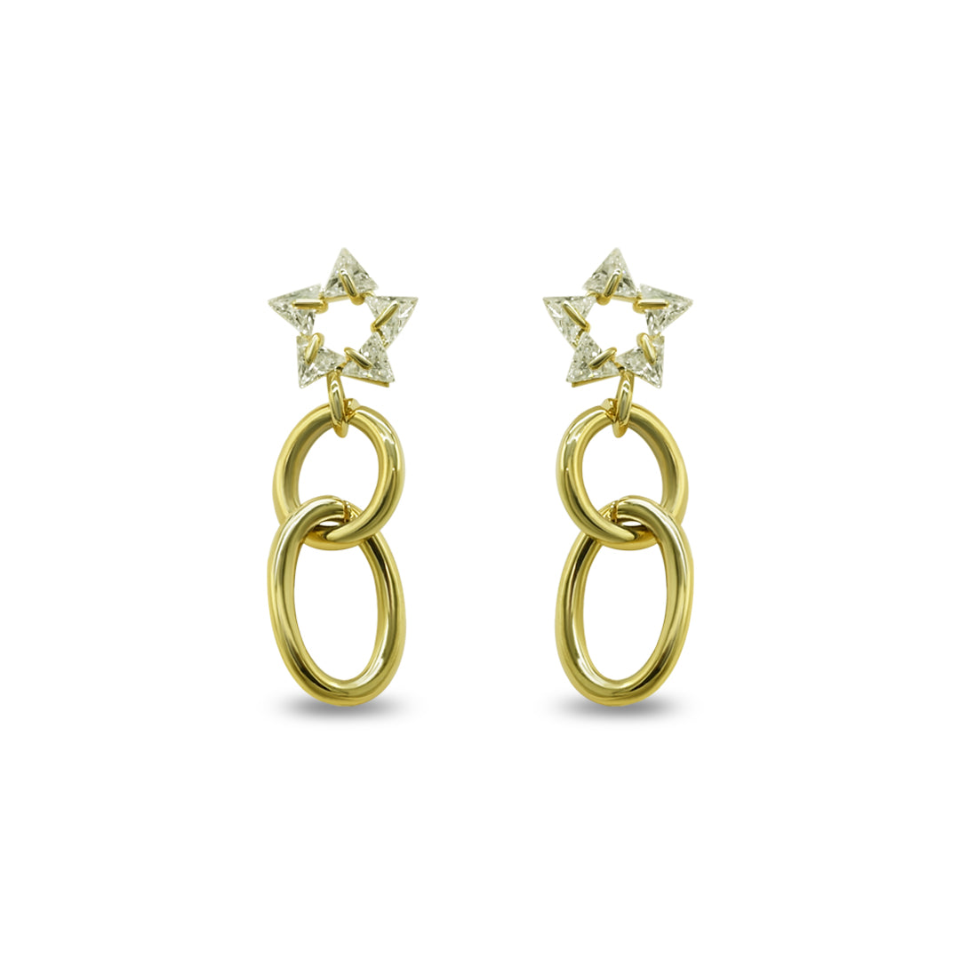 Star Top Metal Hoop Drop