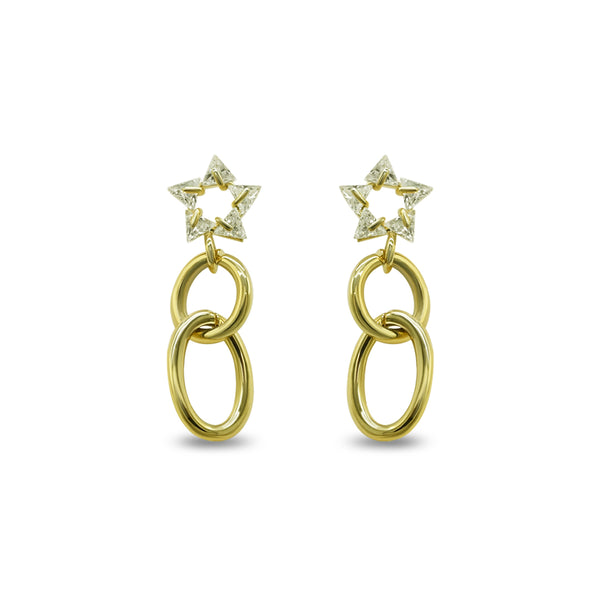 Star Top Metal Hoop Drop