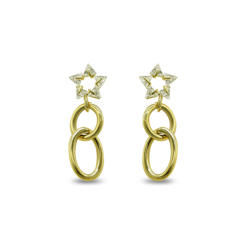 Star Top Metal Hoop Drop