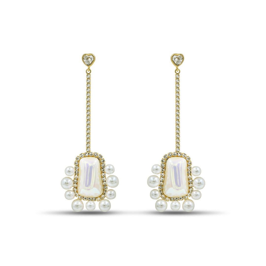 Rhinestone Pearl Drop