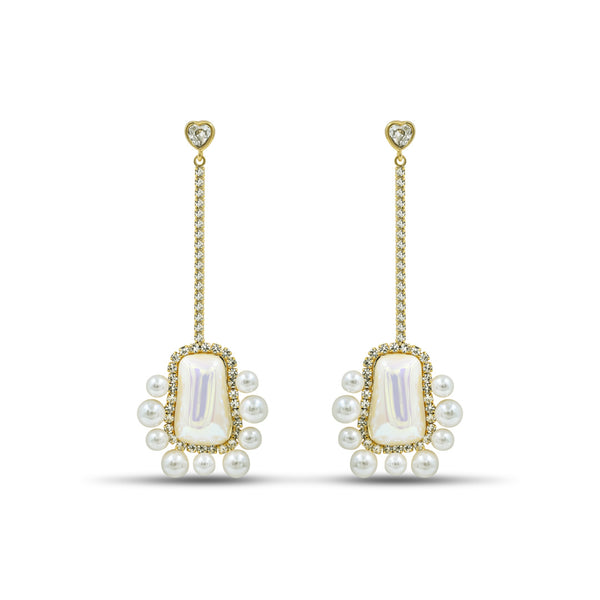 Rhinestone Pearl Drop