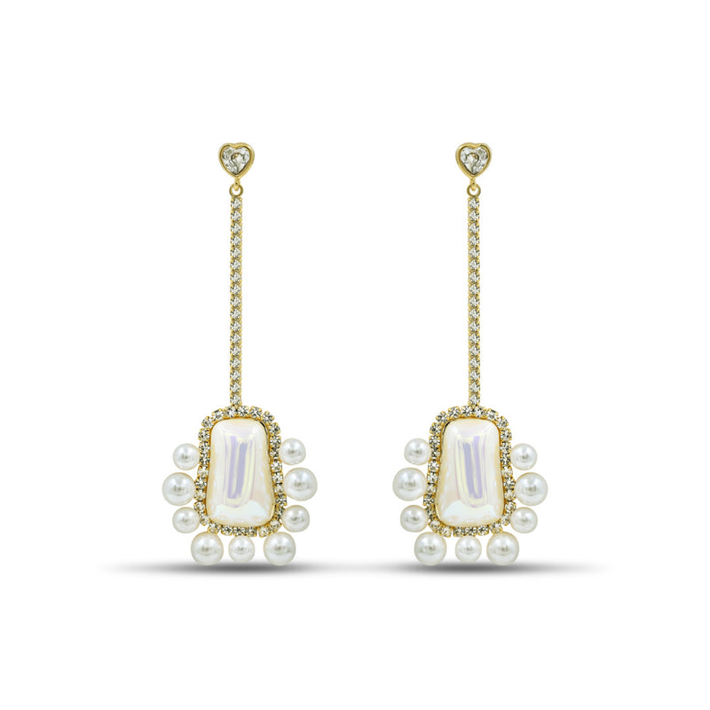 Rhinestone Pearl Drop