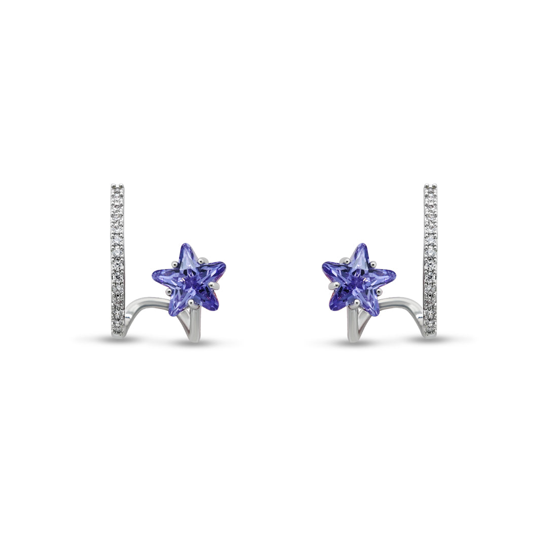 Mauve Star Earring