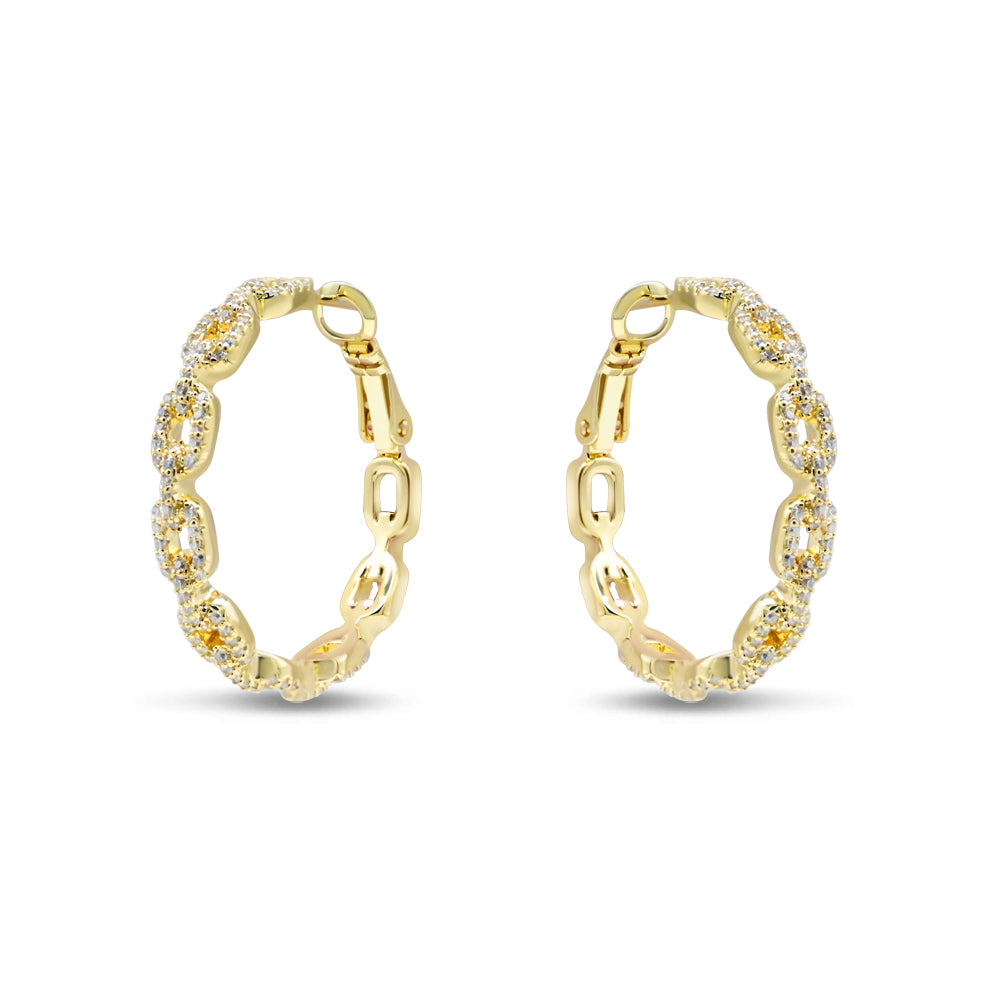 Studded Link Hoop