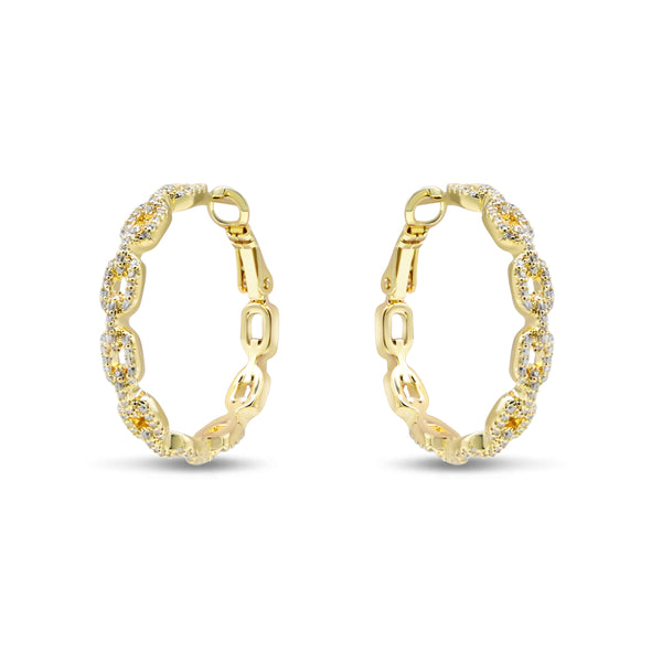 Studded Link Hoop