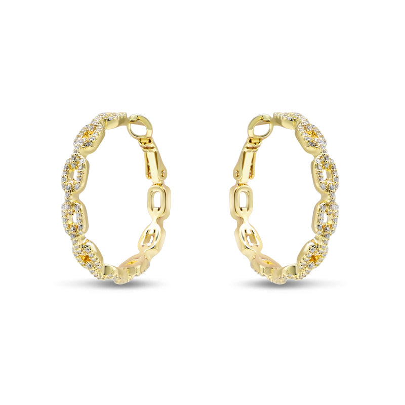 Studded Link Hoop