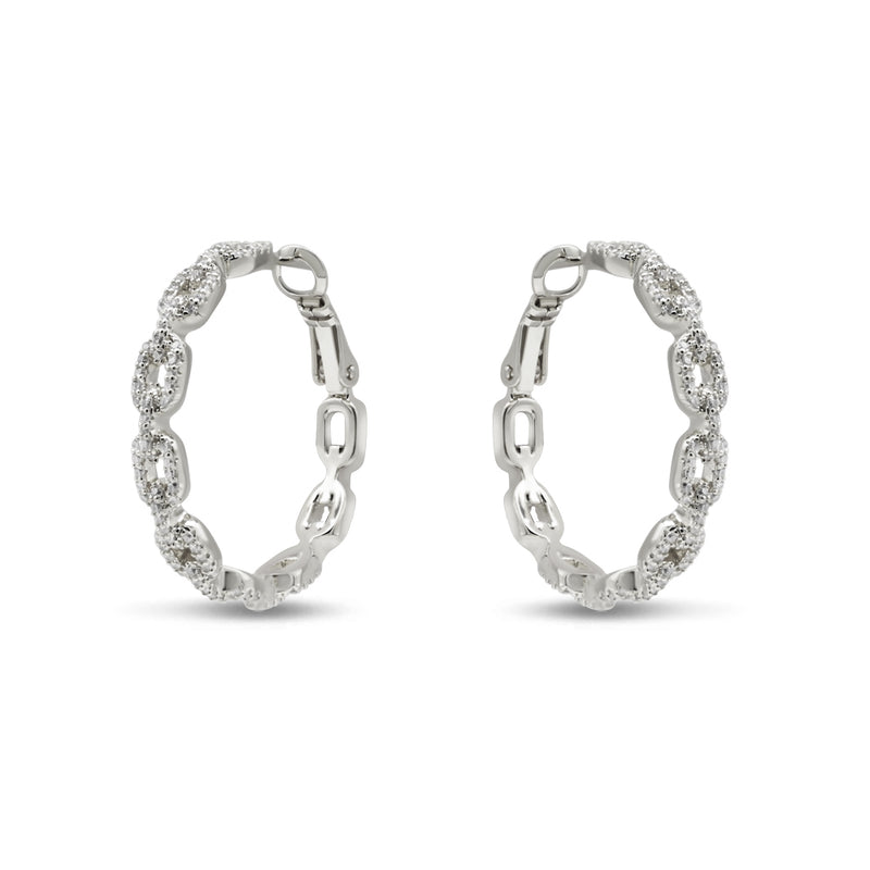 Studded Link Hoop