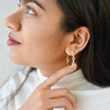 Studded Link Hoop