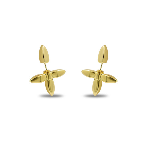 Gold Cross Studs