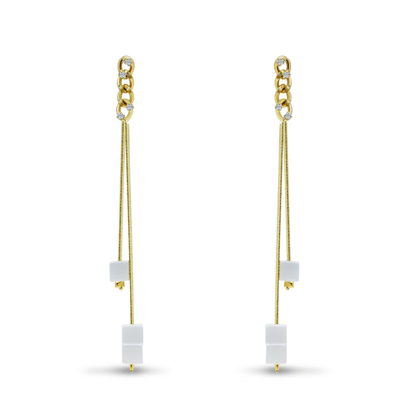 Gold & White Cube Drop