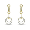 Gold & Diamond Double Hoop Drop