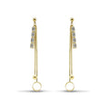 Gold Dangle  with Diamonds