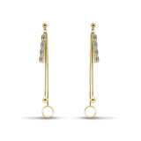 Gold Dangle  with Diamonds