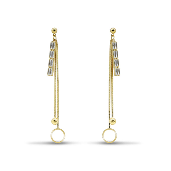 Gold Dangle  with Diamonds