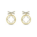 Pearl Hoop Earrings with Bow