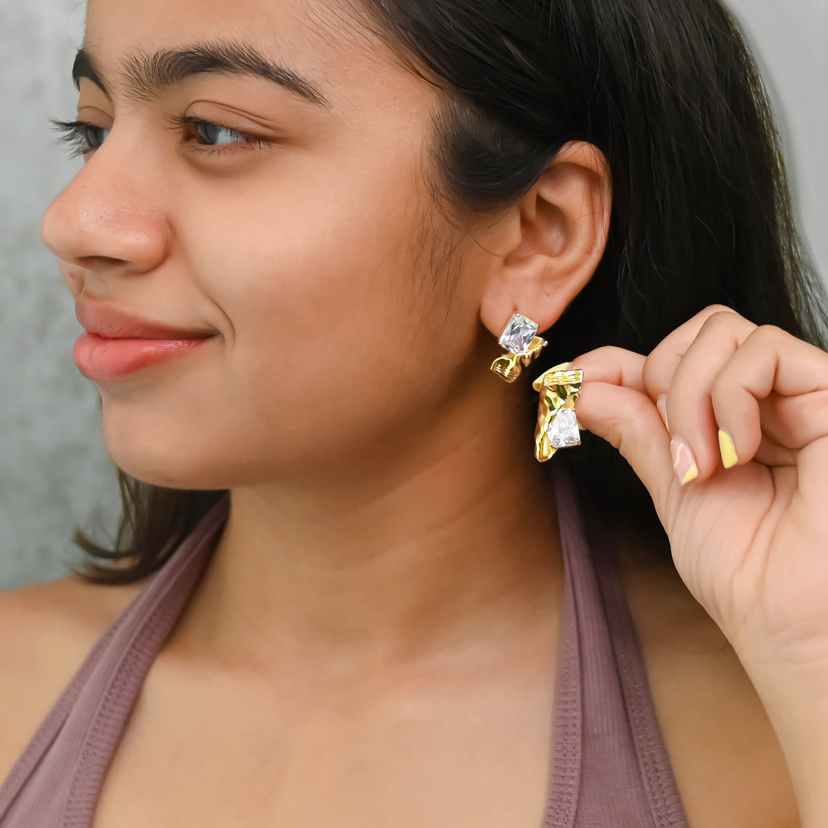 Crystal Mismatched Stud